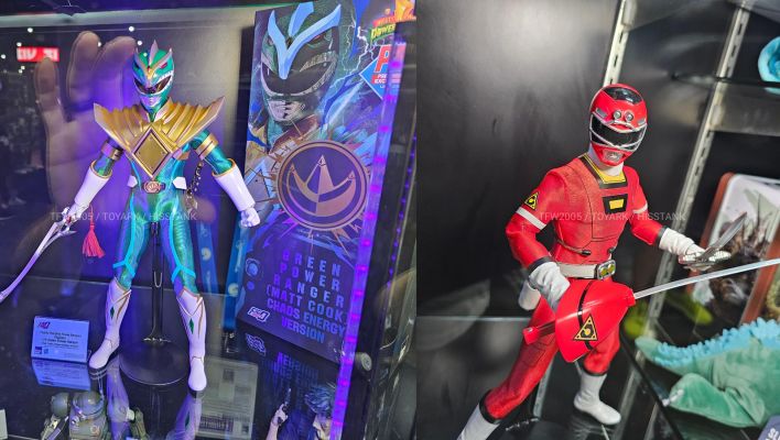 SDCC 2024 - ThreeZero 1:6 Scale Power Rangers Figures - Comic Green Ranger and Red Turbo Ranger